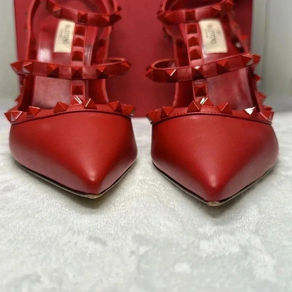 Valentino SZ 11 Red Rockstud heels - Picture 4 of 11